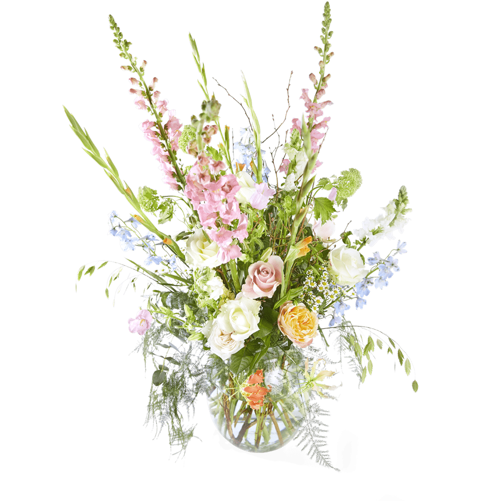 October in house Funeral Bouquet Aurora with vase